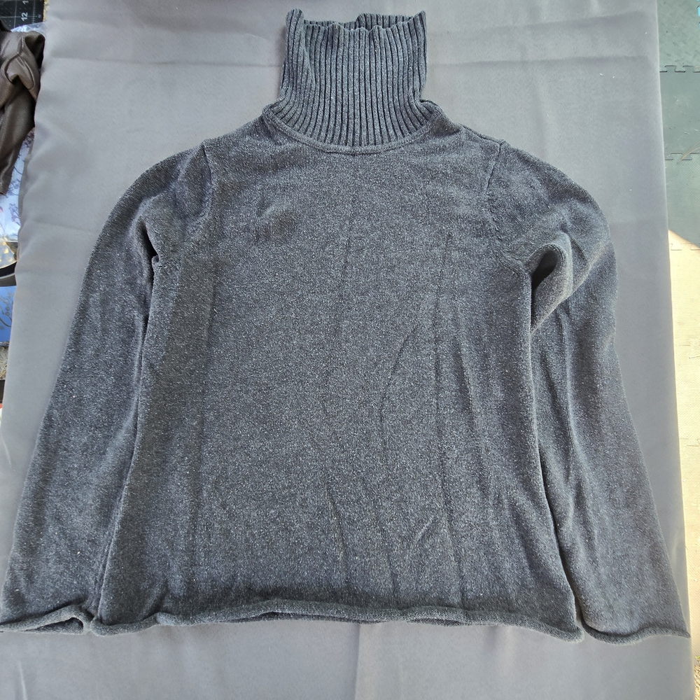 JEANNE PIERRE Charcoal Turtleneck Sweater